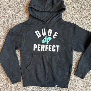 Dude Perfect Gray Hoody Youth size small EUC
